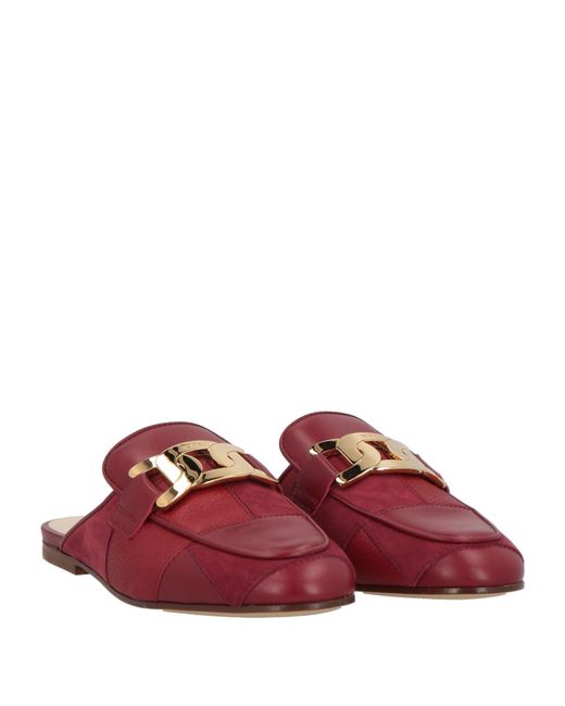 Tod's Red Mules & Clogs