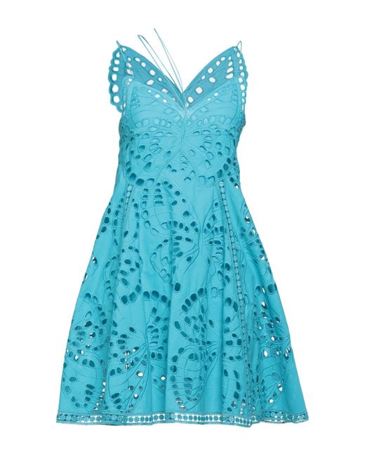 Alberta Ferretti Blue Short Dress