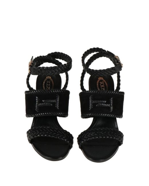 Tod's Black Sandals