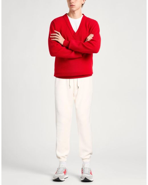 Takeshy Kurosawa White Pants Polyester, Viscose, Elastane for men