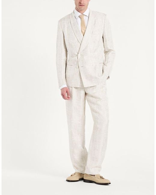 Giorgio Armani Gray Blazer Acetate, Viscose, Linen for men