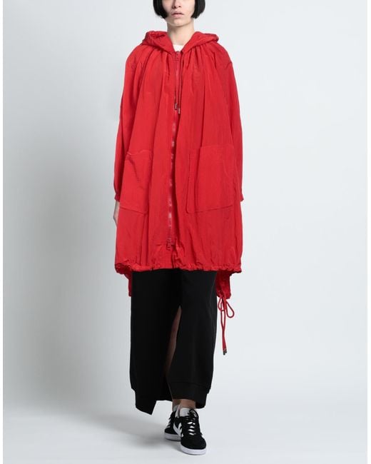 Dondup Red Overcoat & Trench Coat
