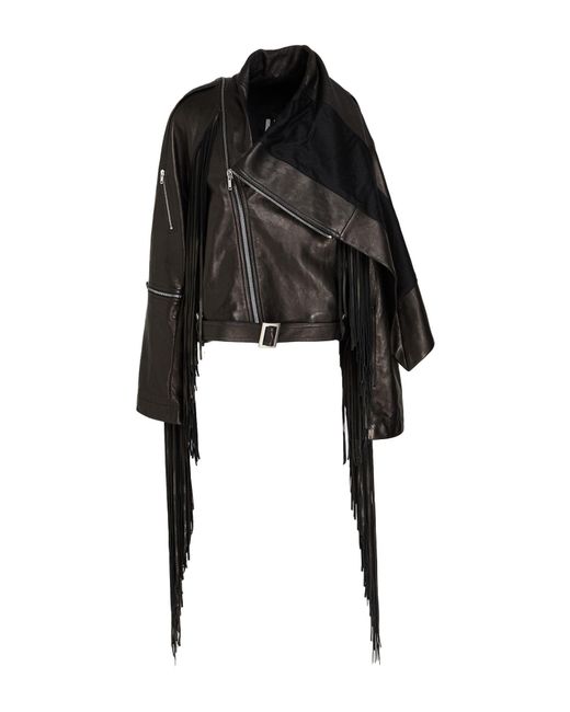 Rick Owens Black Jacket Lambskin