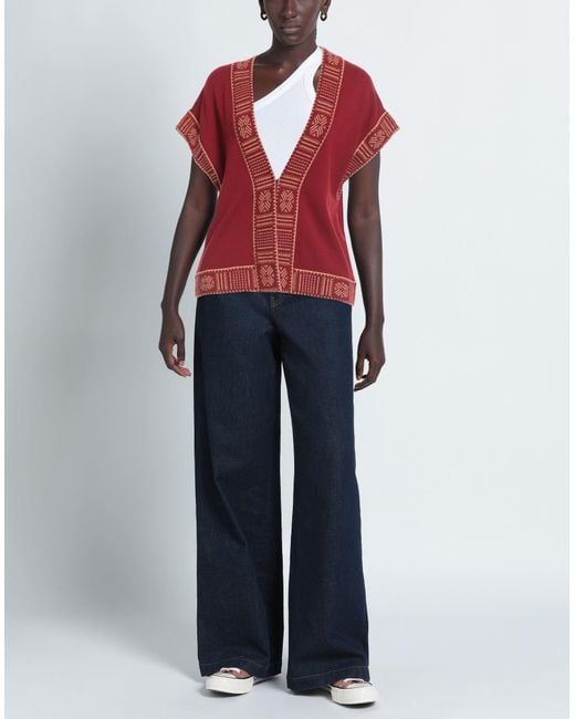 Max & Moi Red Cardigan