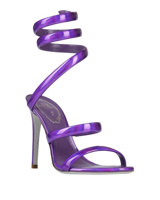 Rene Caovilla Purple Sandals Calfskin