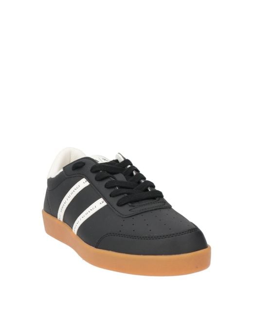 ARMANI EXCHANGE Black Sneakers Polyester, Polyurethane