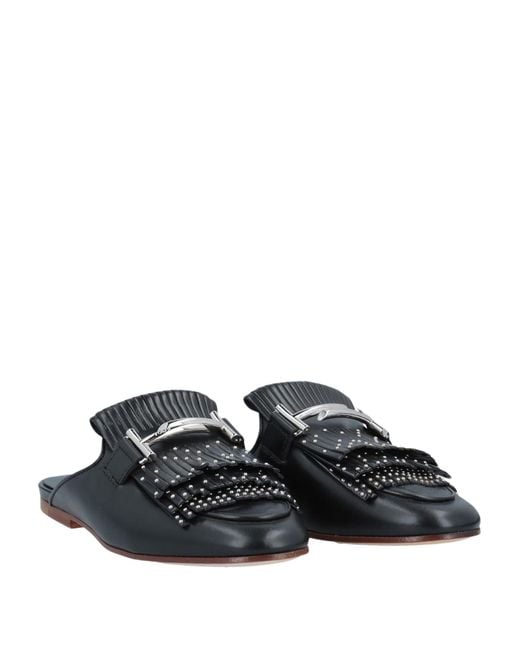 Tod's Black Mules & Clogs