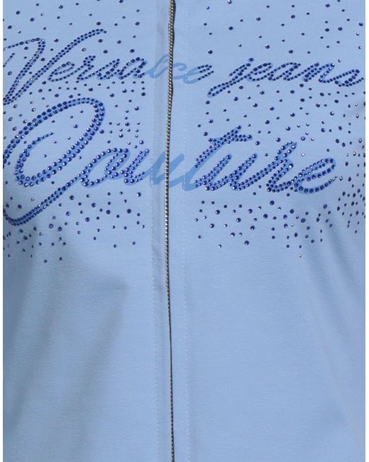 Versace Jeans Couture Blue Light Sweatshirt Cotton, Elastane