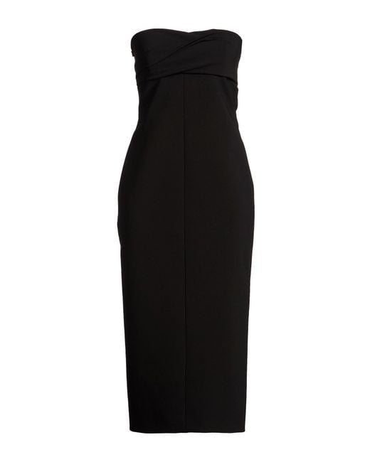 Philosophy Di Lorenzo Serafini Black Midi Dress Polyester, Polyurethane