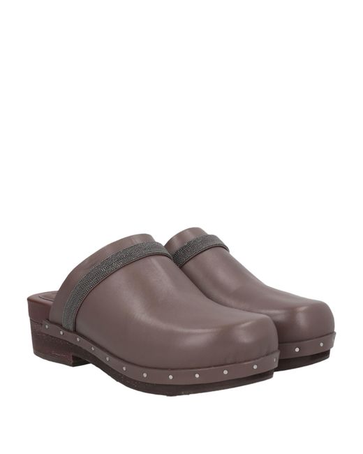 Brunello Cucinelli Brown Mules & Clogs