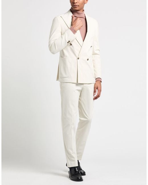 MULISH White Suit Polyester for men