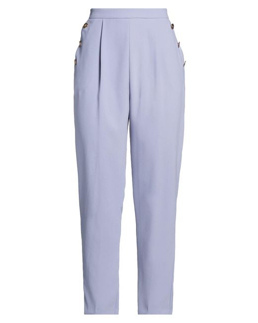 Elisabetta Franchi Blue Light Pants Polyester