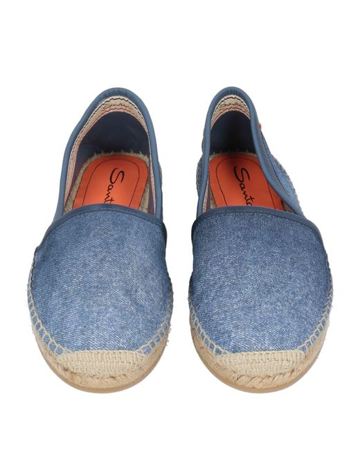 Santoni Blue Espadrilles Textile Fibers for men