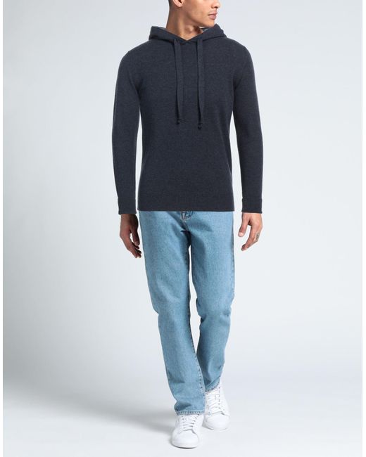 Alpha Studio Blue Midnight Sweater Geelong Wool for men