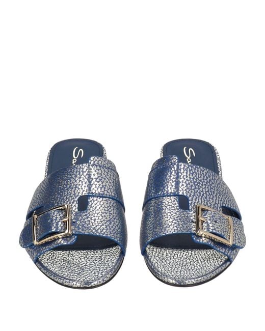 Santoni Blue Sandals Leather