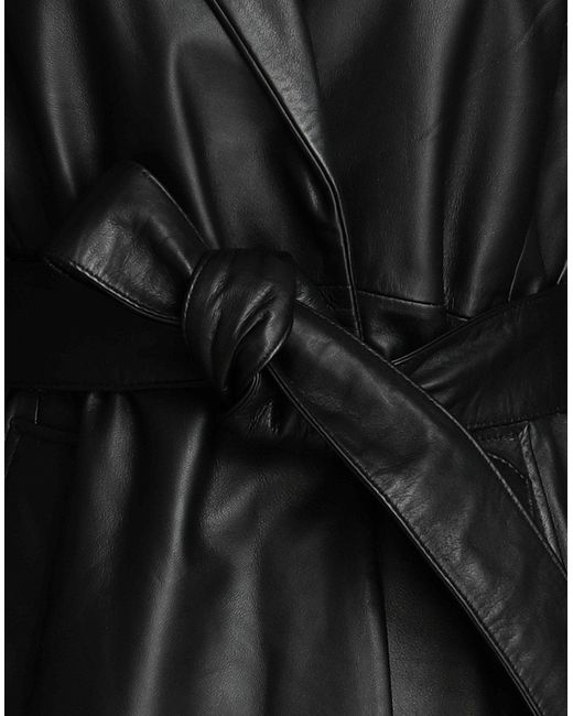 Muubaa Black Overcoat & Trench Coat