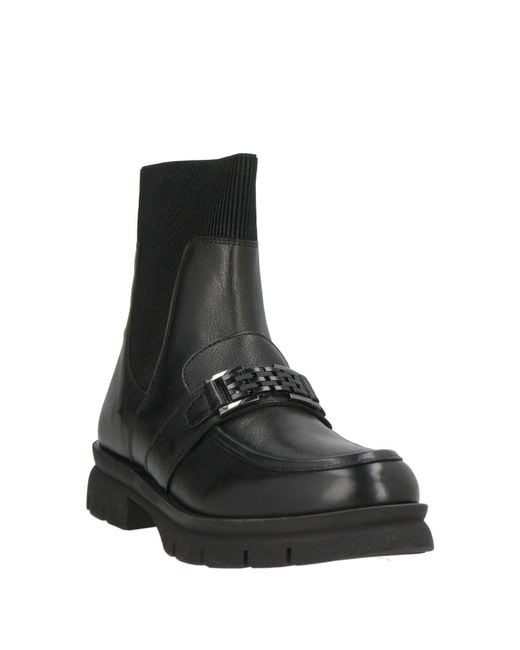 Melluso Black Ankle Boots Leather