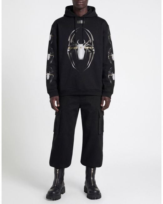 VTMNTS Black Sweatshirt Cotton, Polyester for men