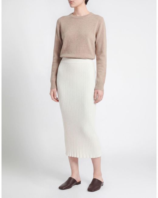 Eleventy White Midi Skirt Cotton