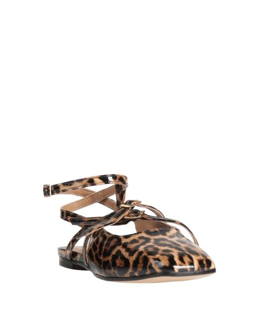 Wo Milano Brown Ballet Flats Leather