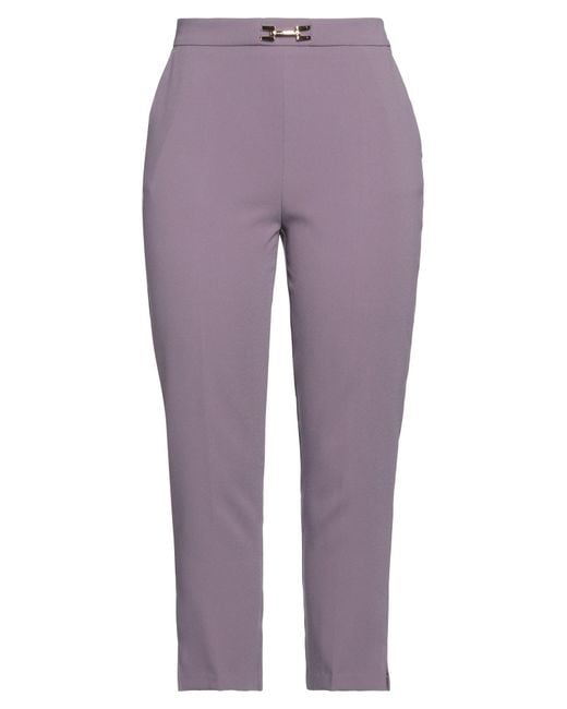 Elisabetta Franchi Purple Pants Polyester