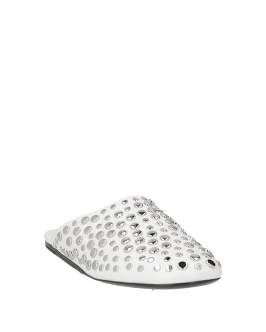 Tory Burch White Mules & Clogs