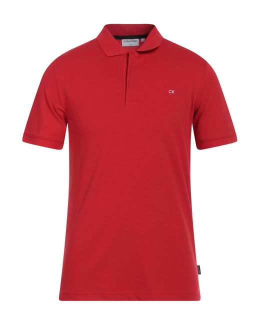 Calvin Klein Red Polo Shirt for men