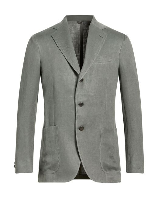 De Petrillo Gray Blazer Hemp for men