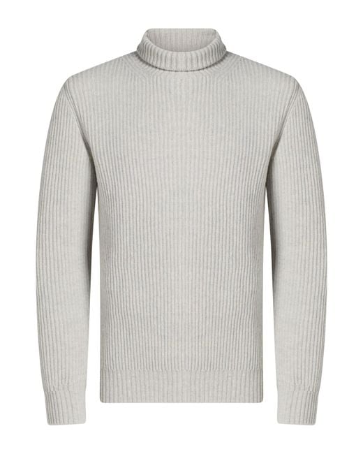 Messagerie Gray Light Turtleneck Wool for men