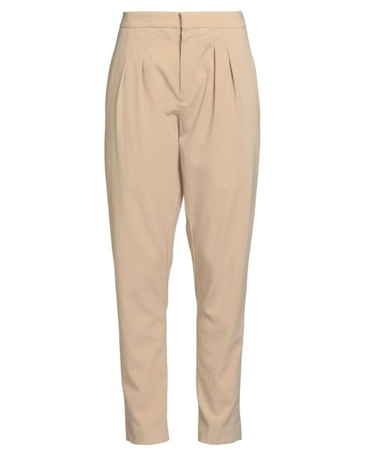 Chloé Natural Sand Pants Virgin Wool, Elastane
