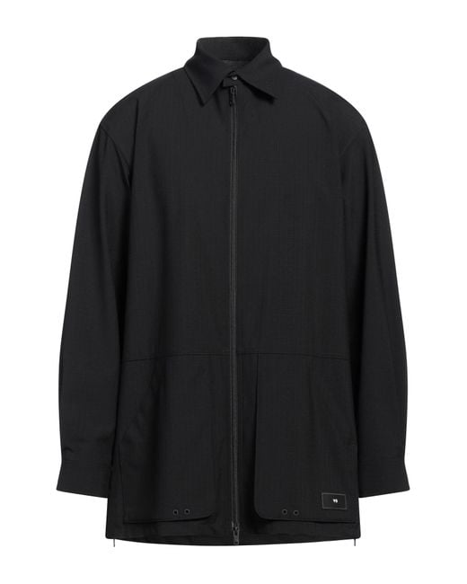 Y-3 Black Overcoat & Trench Coat for men