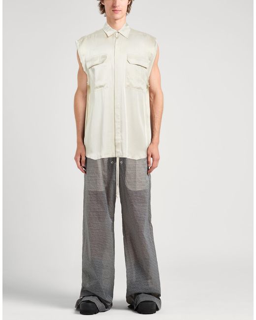 Rick Owens White Shirt Acetate, Viscose for men