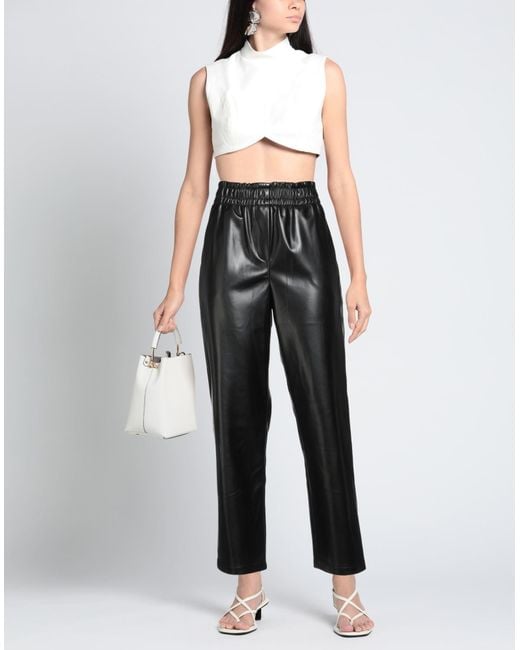 B.yu Black Pants Polyester, Polyurethane