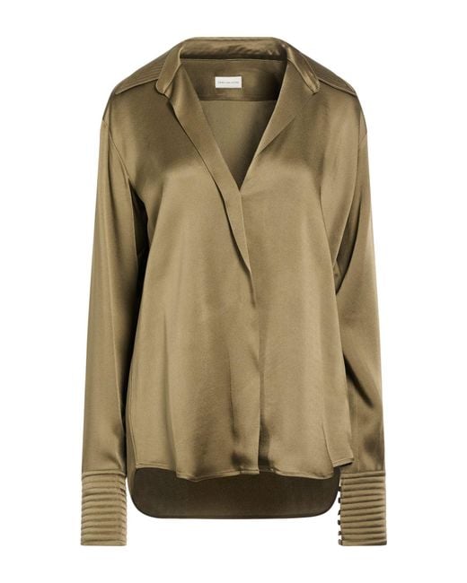 Dries Van Noten Green Military Shirt Acetate, Viscose