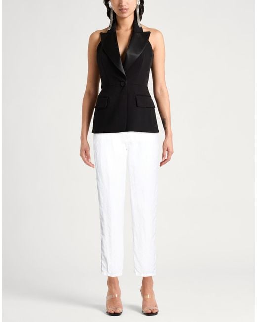 120% Lino White Pants Linen