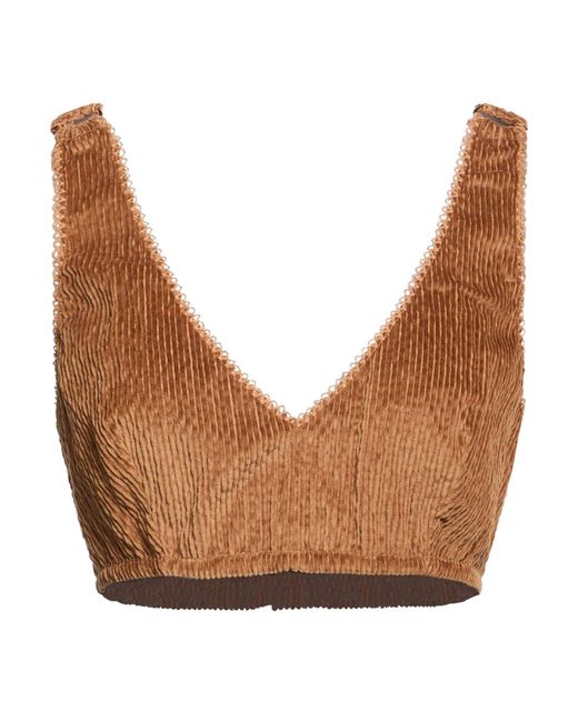 Kristina Ti Brown Camel Top Cotton, Modal, Elastane