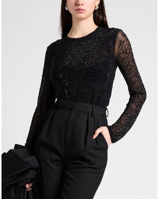 Blumarine Black Bodysuit Polyamide, Elastane