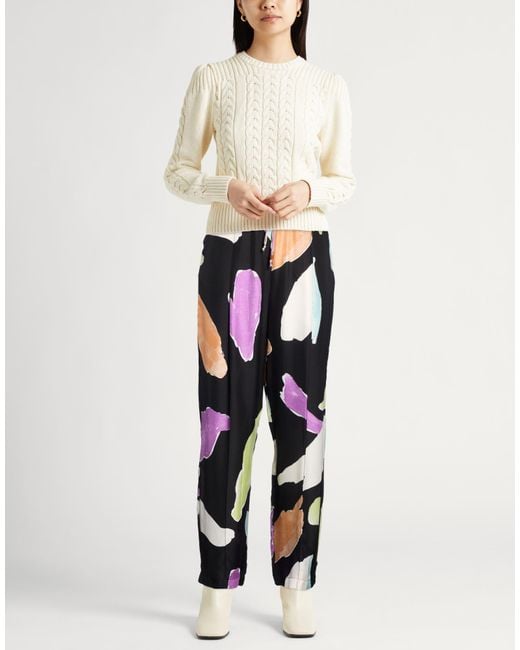 Alysi Blue Pants Silk