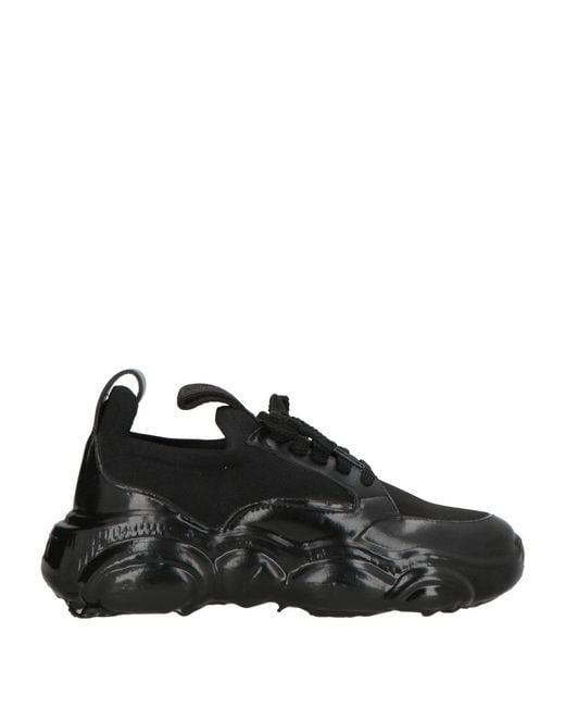 Moschino Black Sneakers Textile Fibers