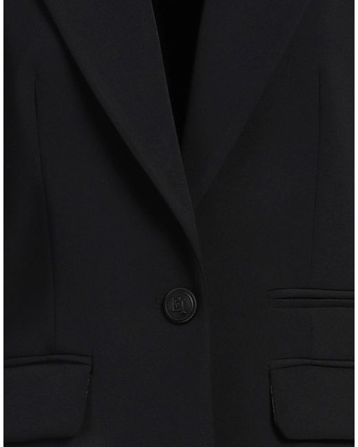 Elisabetta Franchi Black Blazer Polyester, Elastane