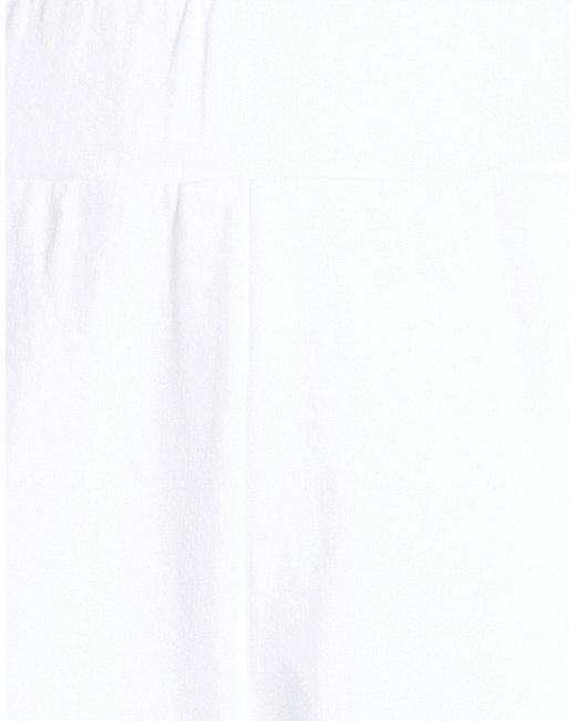 EA7 White Pants Cotton, Elastane