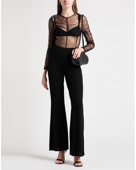 Haveone Black Pants Viscose, Polyester, Polyamide, Elastane