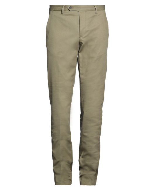Luigi Borrelli Napoli Green Pants Cotton, Elastane for men