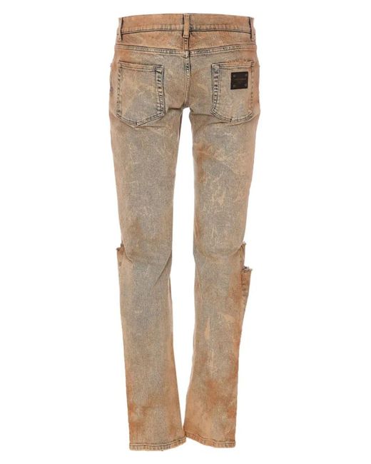 Pantaloni Jeans di Dolce & Gabbana in Natural da Uomo