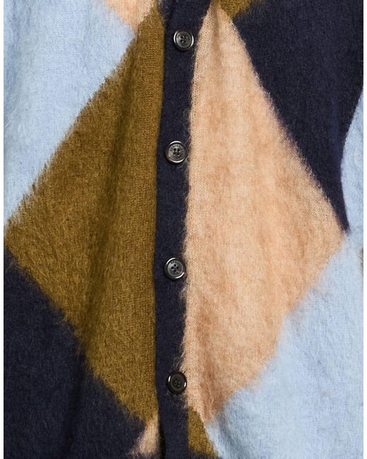 DSquared² Blue Cardigan Cotton, Polyamide for men