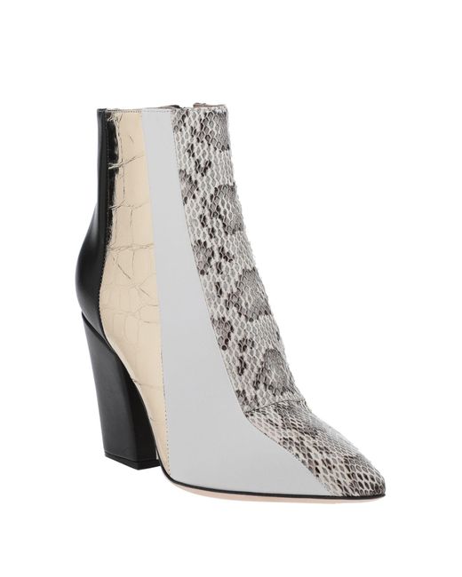 Sergio Rossi White Ankle Boots