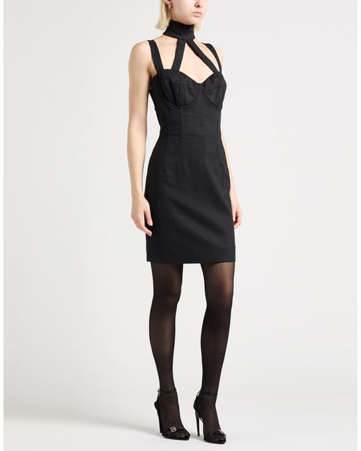 Dolce & Gabbana Black Mini Dress Viscose, Elastane
