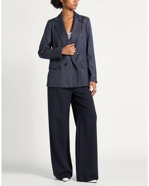 Max Mara Blue Blazer Virgin Wool