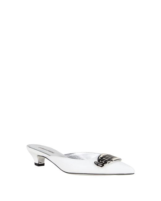 DSquared² White Mules & Clogs