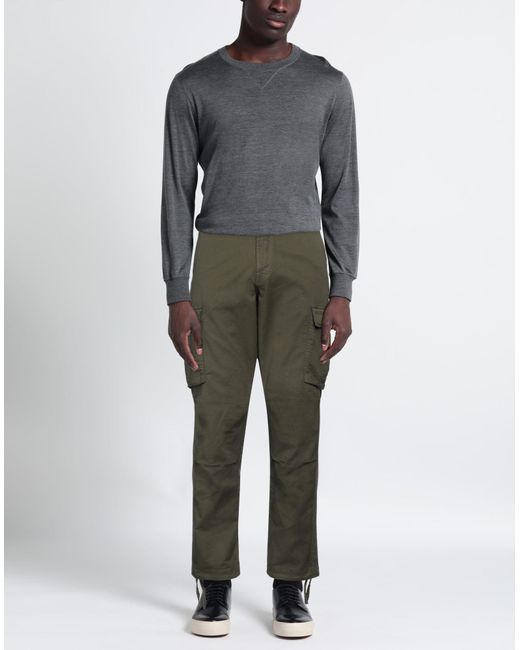 Jack & Jones Green Military Pants Cotton, Elastane for men